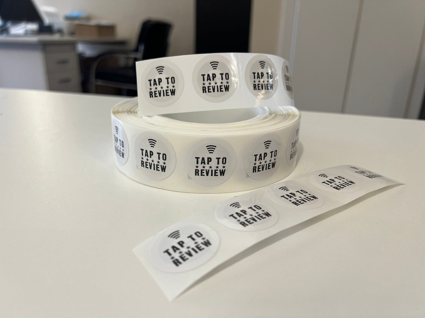 Multiple Review Platform NFC Delivery Stickers