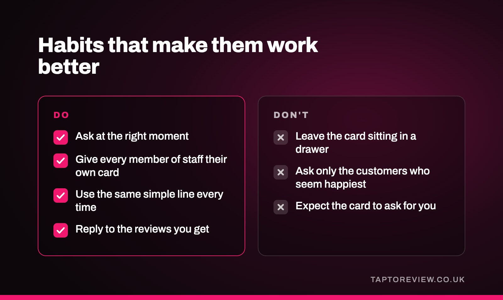 Habits that make them work better