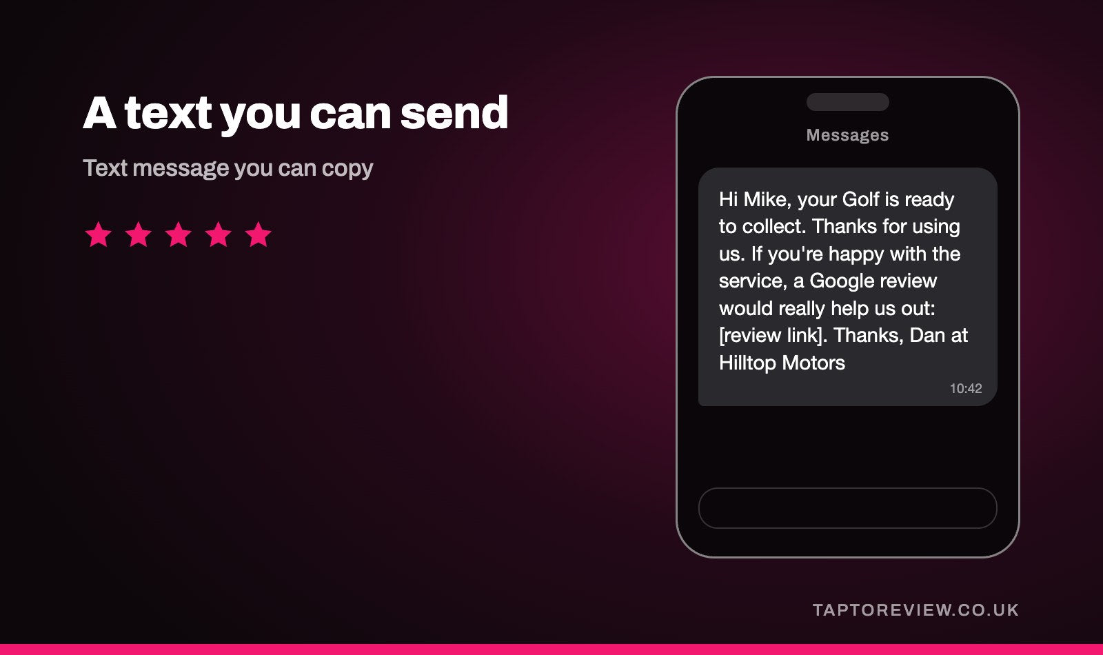 A text you can send