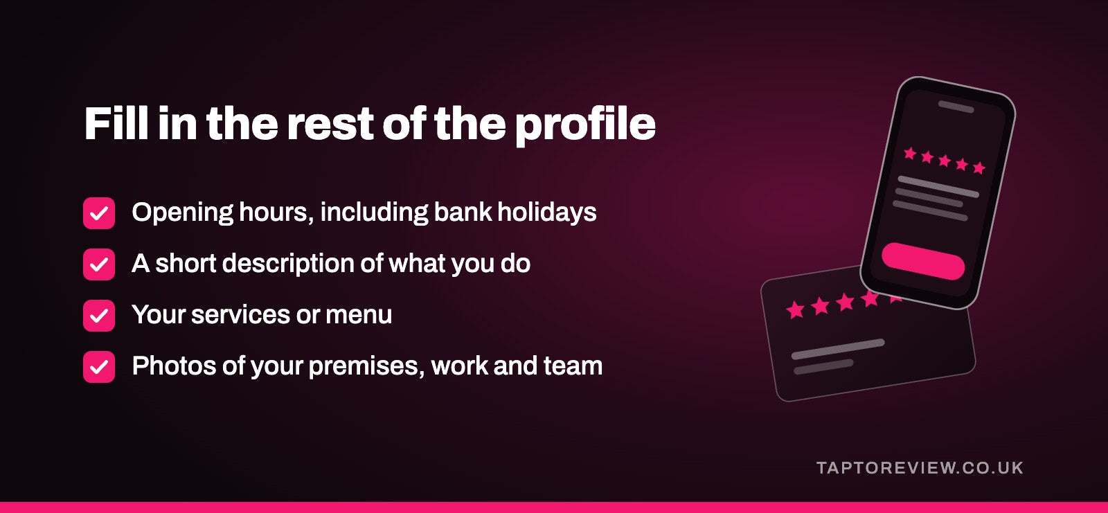 Fill in the rest of the profile