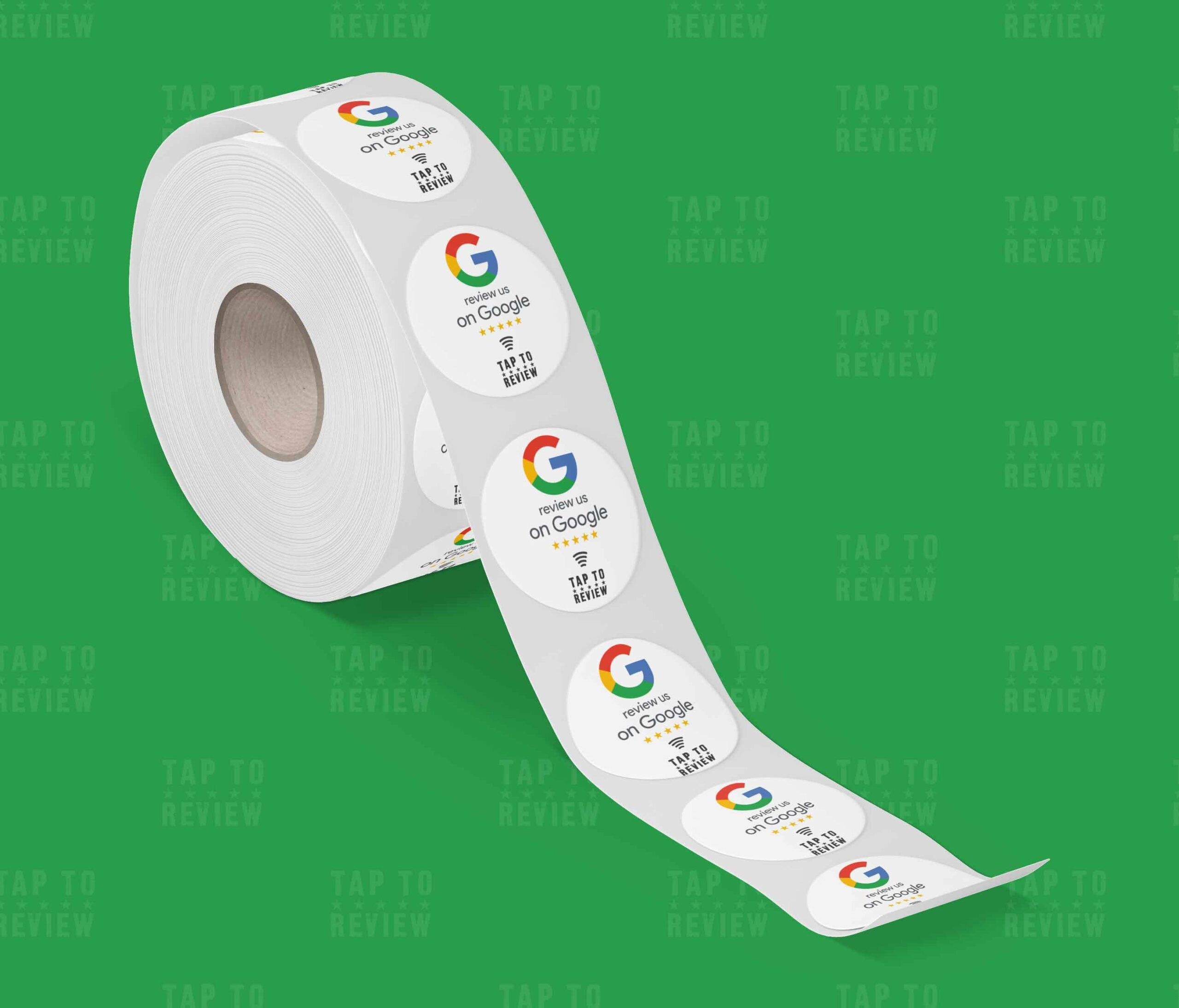 Google NFC review stickers Mockup scaled
